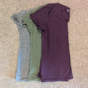 3 Madewell Whisper V Neck T Shirts - 100% Cotton - Women's Small